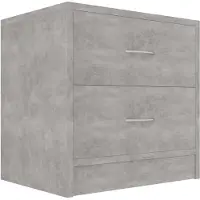 vidaXL Nachtkastje 40x30x40 cm bewerkt hout betongrijs