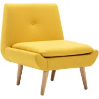 vidaXL Fauteuil stof geel
