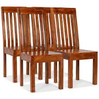 vidaXL Eetkamerstoelen modern hout met sheesham afwerking 4 st online kopen