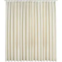 vidaXL Gordijn verduisterend met haken 290x245 cm fluweel crème