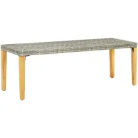 vidaXL Tuinbank 80 cm poly rattan grijs
