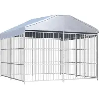 vidaXL Hondenkennel voor buiten met dak 300x300x200 cm