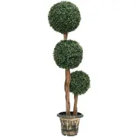 vidaXL Kunstplant met pot buxus bolvorming 119 cm groen