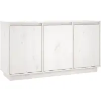 vidaXL Dressoir 111x34x60 cm massief grenenhout wit