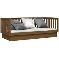 vidaXL Dagbed, honingbruin, 80x200 cm, massief grenenhout