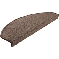 vidaXL Trapmatten 10 st 65x24x4 cm Koffiebruin Halfrond Groot