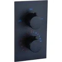 FortiFura Calvi thermostatische inbouwkraan met inbouwdeel - mat zwart SW1159492