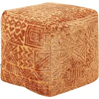 Beliani SANAWAN - Poef-Bruin-Viscose