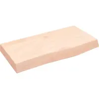 vidaXL - Wastafelblad - 60x30x6 - cm - onbehandeld - massief - hout
