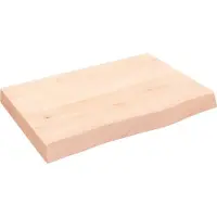 vidaXL Wastafelblad 60x40x(2-6) cm onbehandeld massief hout