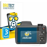BROTECT Screenprotector 3 Stuks voor Kodak Pixpro AZ528 Beschermglas transparant