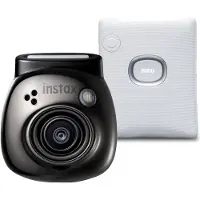 Fujifilm INSTAX PAL digital camera, Gem Black + printer SQUARE Link, White