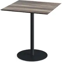 Essentials Urban Terrastafel zwart frame + Tropical Wood HPL 70x70 cm