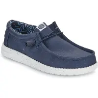 HeyDude Wally Canvas 100% Katoen Heren Navy Bootschoenen