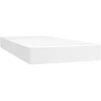 vidaXL Pocketveringmatras 100x200x20 cm kunstleer wit