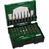 HiKOKI 40030023 Bitset T-profiel, Plat, Kruiskop Phillips, Kruiskop Pozidriv, Zeskant Incl. bithouder