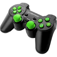 Esperanza EGG106G game controller Gamepad PC,Playstation 2,Playstation 3 Analoog/digitaal USB 2.0 Zwart, Groente