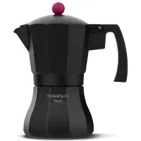 Taurus Black Moments 12, koffiekan, zwart, aluminium, voor 12 kopjes, roestvrij staal