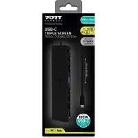 Port Designs PORT connect TRIPLE SCREEN TRAVEL - Dockingstation - USB-C 3.1 Gen 2 - VGA, HDMI, DP - 1GbE