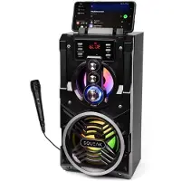Squeak BeatBoxer SQ1000 Bluetooth 5.1 Karaoke Speaker - Draagbare Bluetooth Luidspreker - FM Radio - LED Verlichting - Zwart
