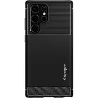 Spigen Rugged Armor Samsung Galaxy S22 Ultra Back Cover Zwart