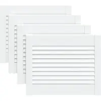 vidaXL Lamellen deuren 4 st Wit 69 x 49,4 cm Massief grenenhout