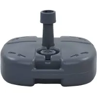 vidaXL Parasolvoet draagbaar gevuld met zand/water grijs