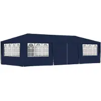 vidaXL - Partytent - met - zijwanden - professioneel - 90 - g/m² - 4x9 - m - blauw
