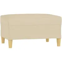 vidaXL Voetenbank 70x55x41 cm stof crèmekleurig