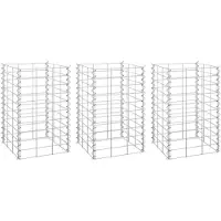 vidaXL Gabion plantenbakken 3 st verhoogd 30x30x50 cm ijzer