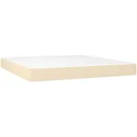vidaXL Pocketveringmatras, middenhard, crème, 180x200x20 cm, stof