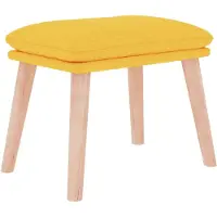 vidaXL Voetenbank 45x29,5x35 cm stof mosterdgeel