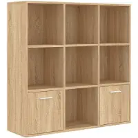 vidaXL Boekenkast 98x30x98 cm bewerkt hout sonoma eikenkleurig