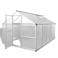 vidaXL Tuinkas met basisframe 7,55 m² versterkt aluminium