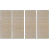vidaXL Tapijten 4 st rechthoekig 120x180 cm bamboe natuurlijk