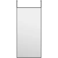 vidaXL Deurspiegel 30x60 cm glas en aluminium zwart