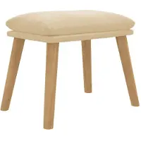vidaXL Voetenbank 45x29,5x35 cm fluweel crèmewit