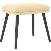 vidaXL Voetenbank 45x29,5x35 cm fluweel crèmewit