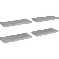 vidaXL Wandschappen zwevend 4 st 60x23,5x3,8 cm MDF grijs