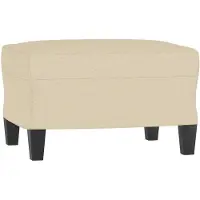 vidaXL Voetenbank 60x50x41 cm stof crèmekleurig
