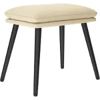 vidaXL Voetenbank 45x29,5x35 cm stof crèmekleurig