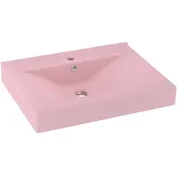 vidaXL Wastafel met kraangat 60x46 cm keramiek matroze