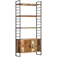 vidaXL Boekenkast met 4 schappen 80x30x180 cm massief gerecycled hout