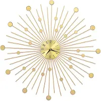 vidaXL Wandklok 70 cm metaal goudkleurig