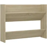 vidaXL Wandschoenenkast 80x18x60 cm bewerkt hout sonoma eikenkleurig