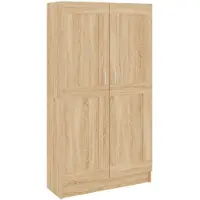 vidaXL Boekenkast 82,5x30,5x150 cm bewerkt hout sonoma eikenkleurig