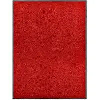 vidaXL Deurmat wasbaar 90x120 cm rood