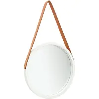 vidaXL Wandspiegel met band 40 cm wit