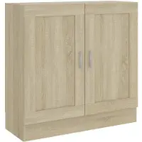 vidaXL Boekenkast 82,5x30,5x80 cm bewerkt hout sonoma eikenkleurig