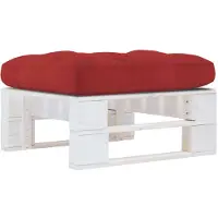 vidaXL Tuinhocker pallet geïmpregneerd grenenhout wit